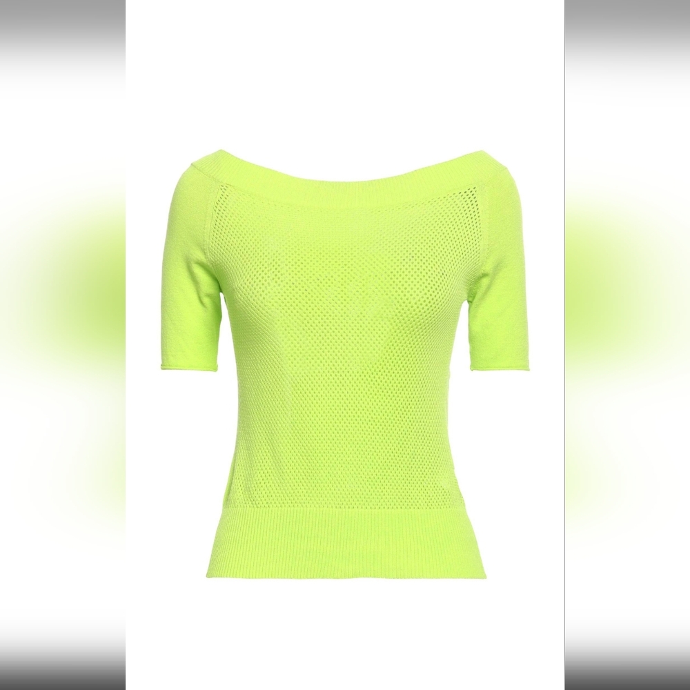 Carla G Neon Green Knit Top